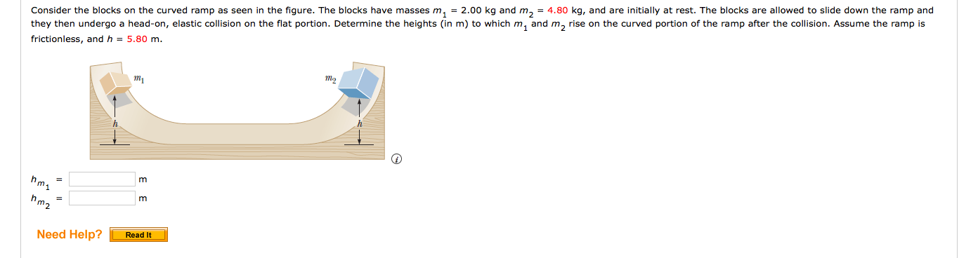 Solved Consider The Blocks On The Curved Ramp As Seen In The | Chegg.com