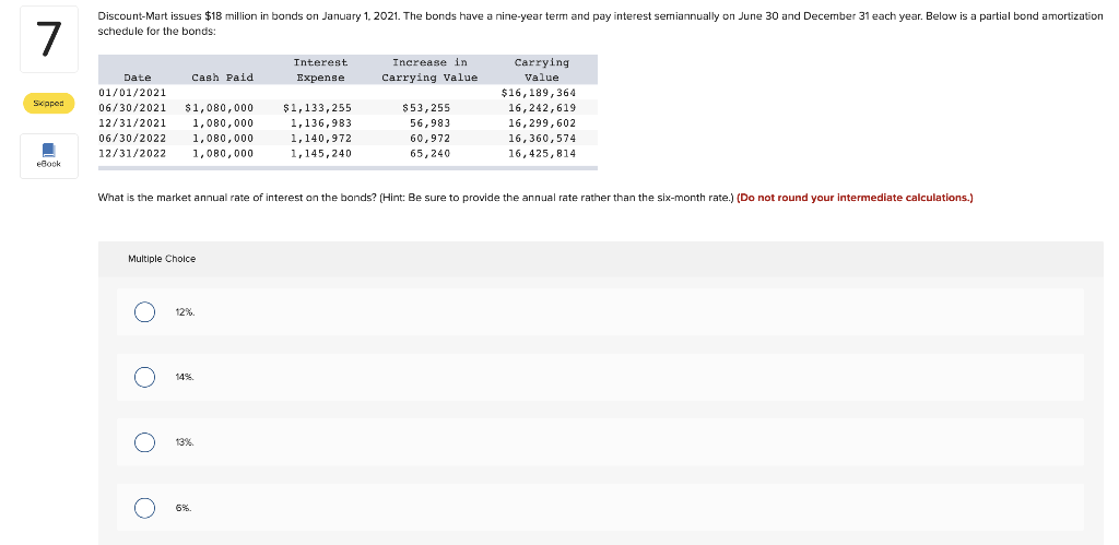 Solved Discount-Mart Issues $18 Million In Bonds On January | Chegg.com
