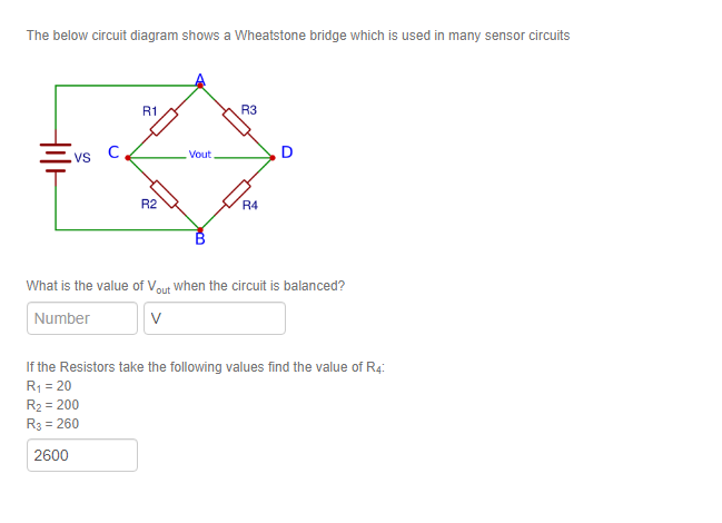 Solved The Below Circuit Diagram Shows A Wheatstone Bridge | Chegg.com