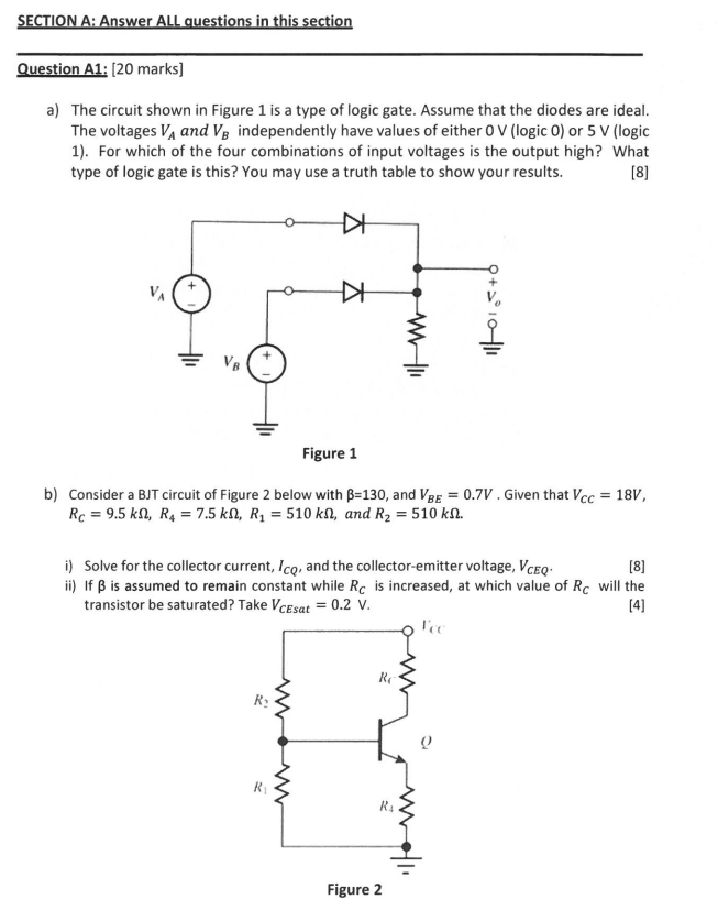 Solved a) The circuit shown in Figure 1 is a type of logic | Chegg.com