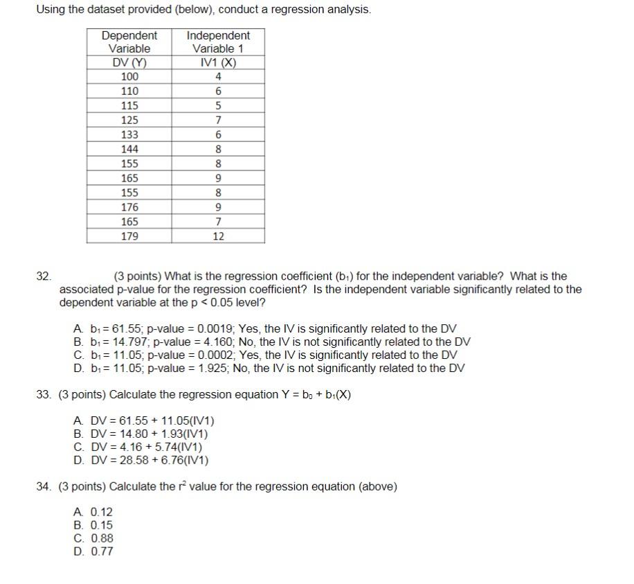 Solved 31. (3 points) Select the best answer. What is the | Chegg.com