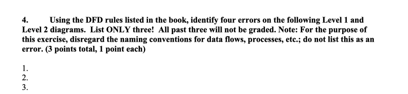 Solved 4. Using the DFD rules listed in the book, identify | Chegg.com