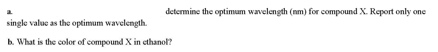 Solved Q4. Shown below is an absorption spectrum for | Chegg.com