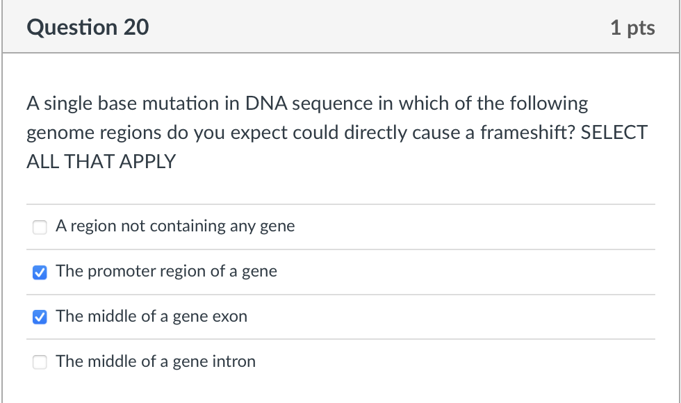 Solved A single base mutation in DNA sequence in which of | Chegg.com