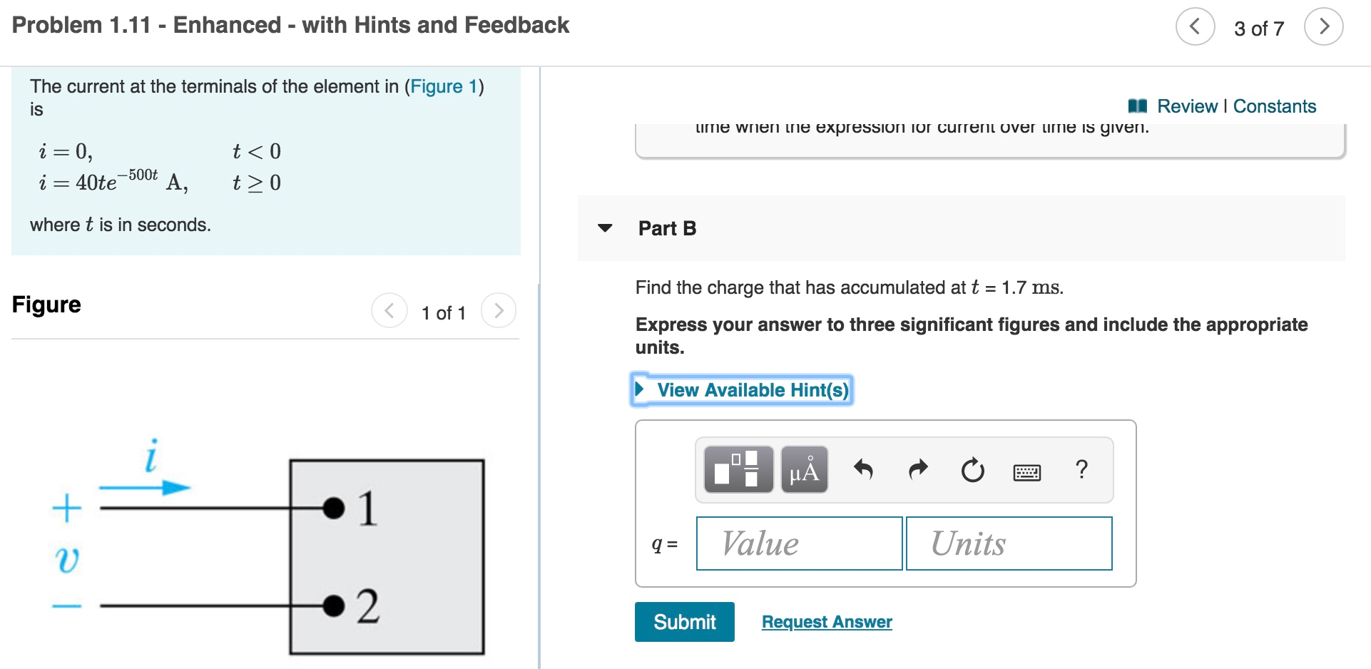 Solved Problem 1 11 Enhanced With Hints And Feedback 3 Of Chegg