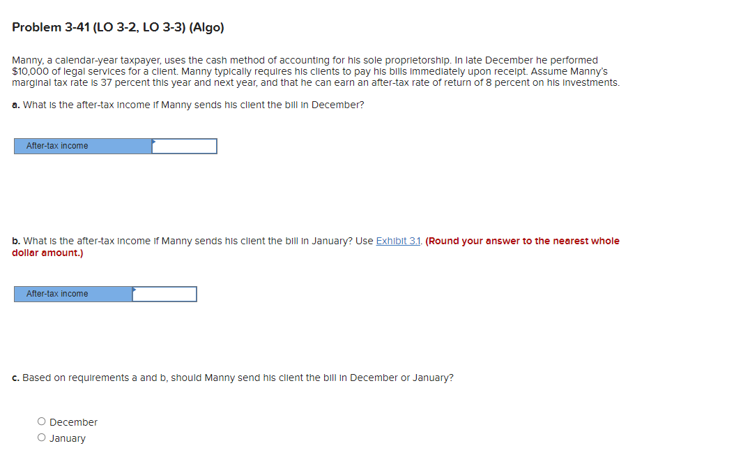 Solved Problem 3-41 (LO 3-2, LO 3-3) (Algo) Manny, a | Chegg.com