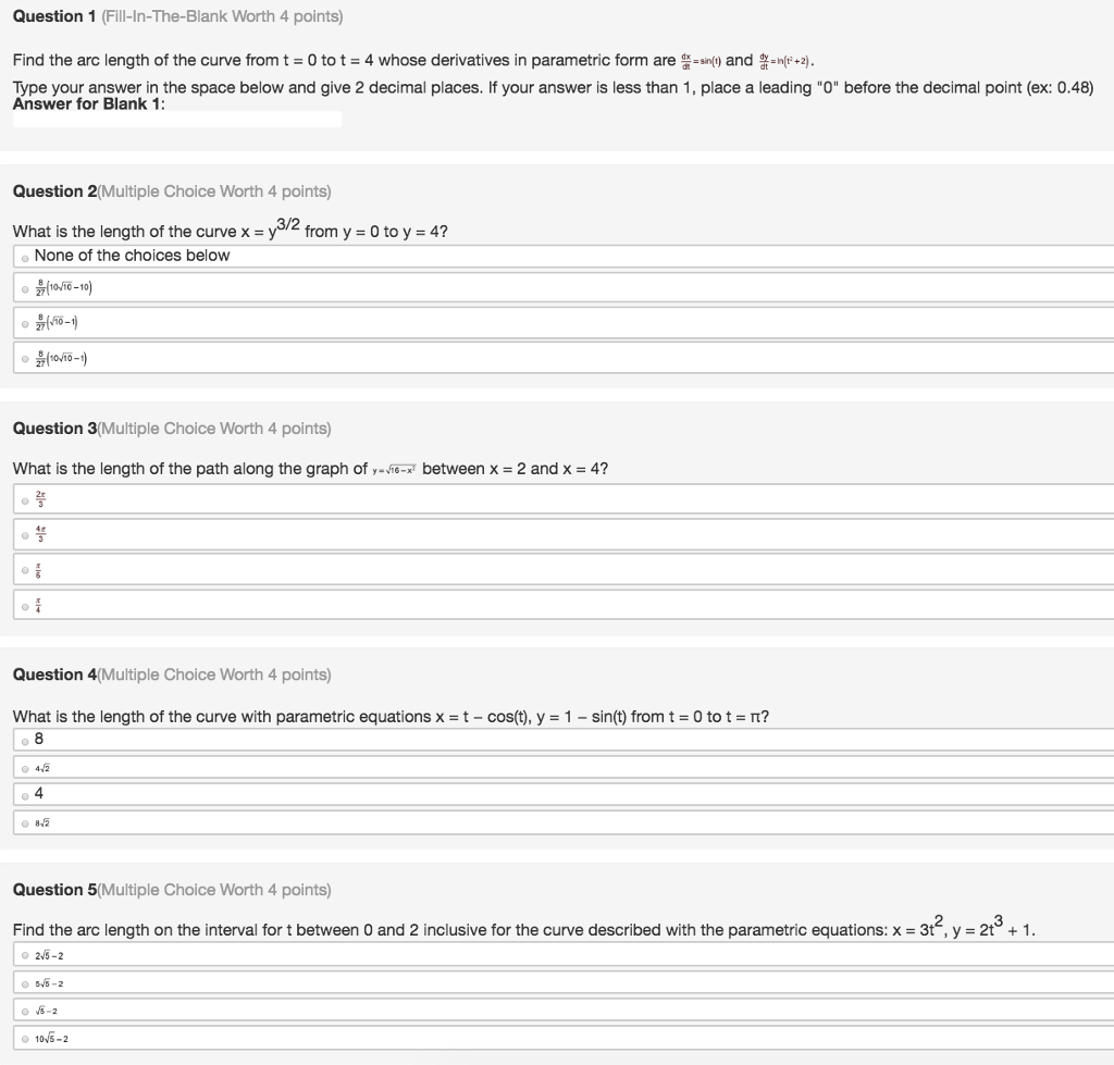 Solved Question 1 (FillInTheBlank Worth 4 points) Find