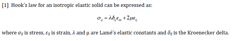 Solved [1] Hook's law for an isotropic elastic solid can be | Chegg.com