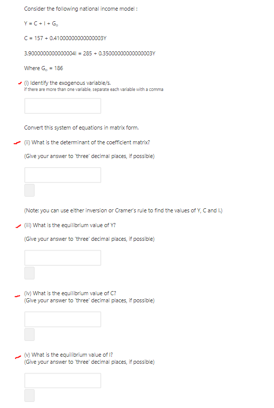 Solved Consider the following national income model: Y | Chegg.com