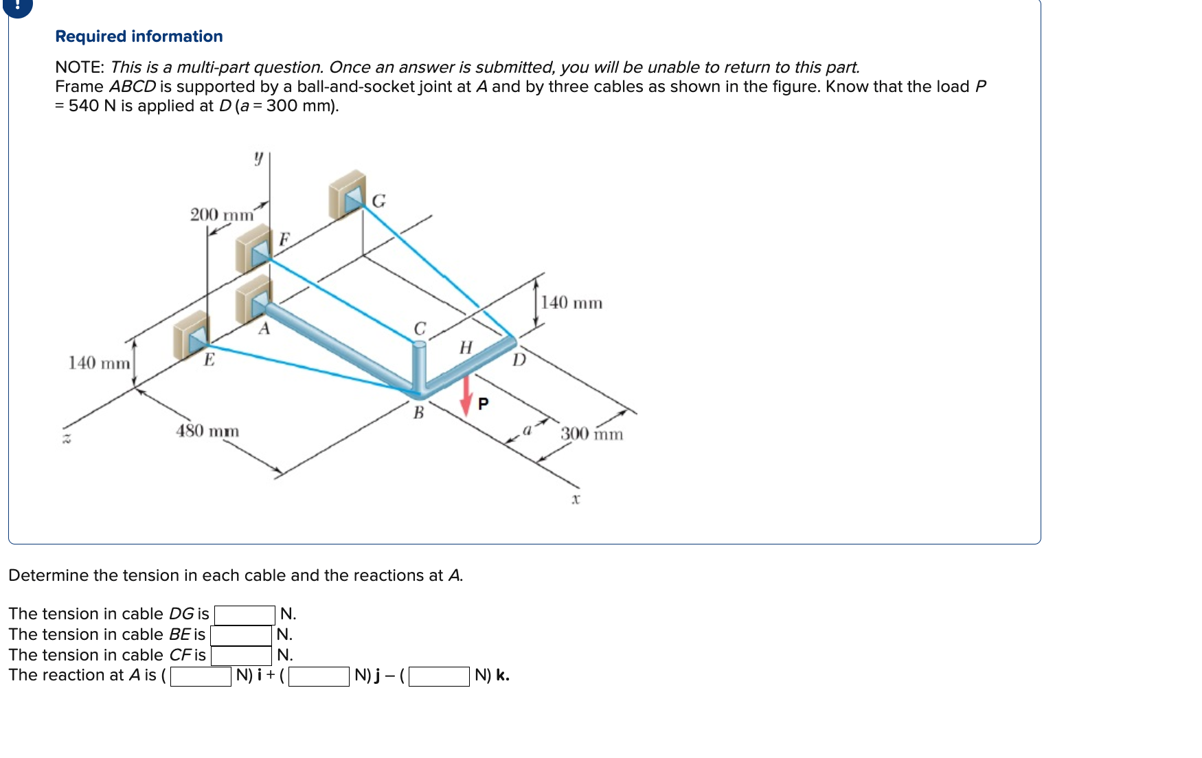 Solved Required Information NOTE: This Is A Multi-part | Chegg.com