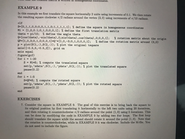 Solved EXAMPLE 9 In this example we first translate the | Chegg.com