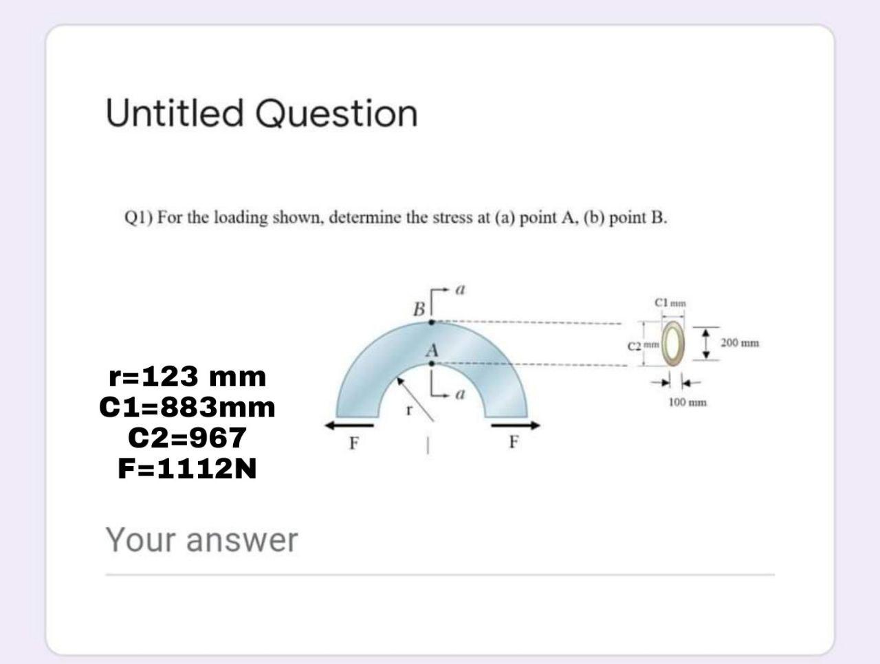 Solved Untitled Question Q1) For The Loading Shown, | Chegg.com