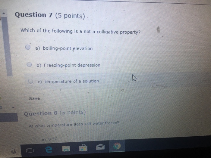Solved Question 7 (5 points) Which of the following is a not | Chegg.com