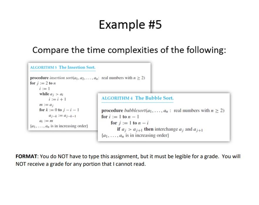 Solved Compare the time complexities of the following: | Chegg.com