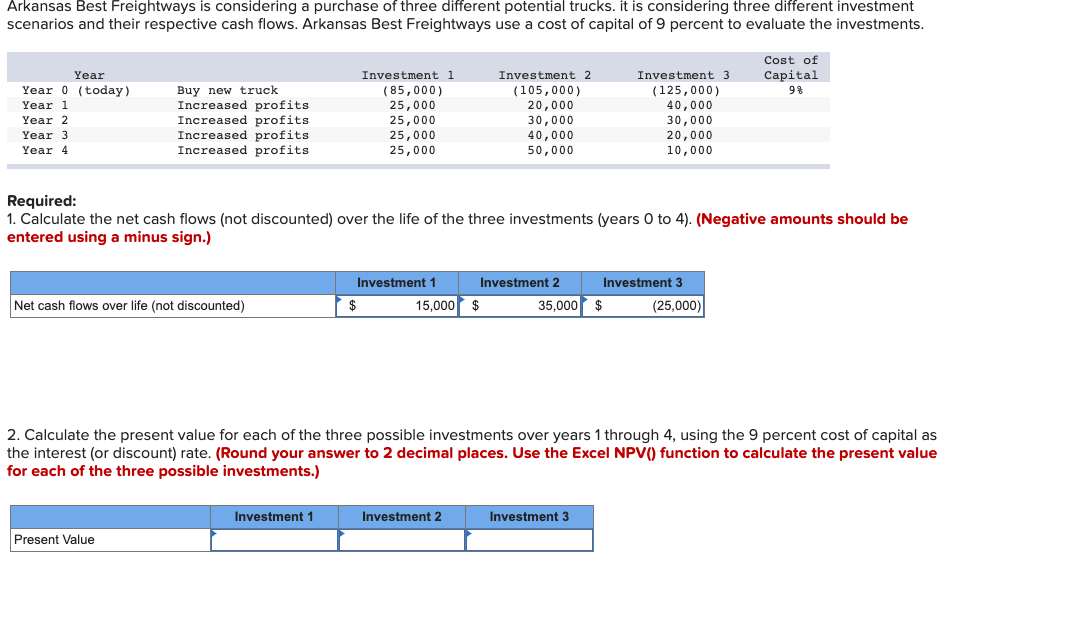 Solved Arkansas Best Freightways is considering a purchase