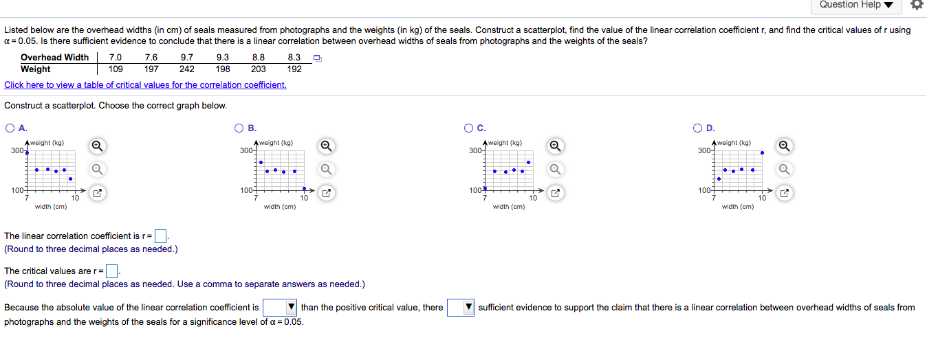 Solved Question Help Listed below are the overhead widths