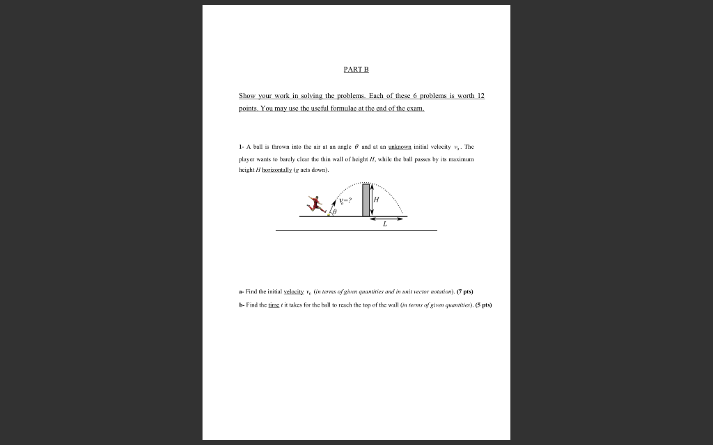 Solved PART B Show Your Work In Solving The Problems. Each | Chegg.com