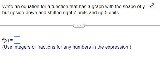 Solved Write an equation for a function that has a graph