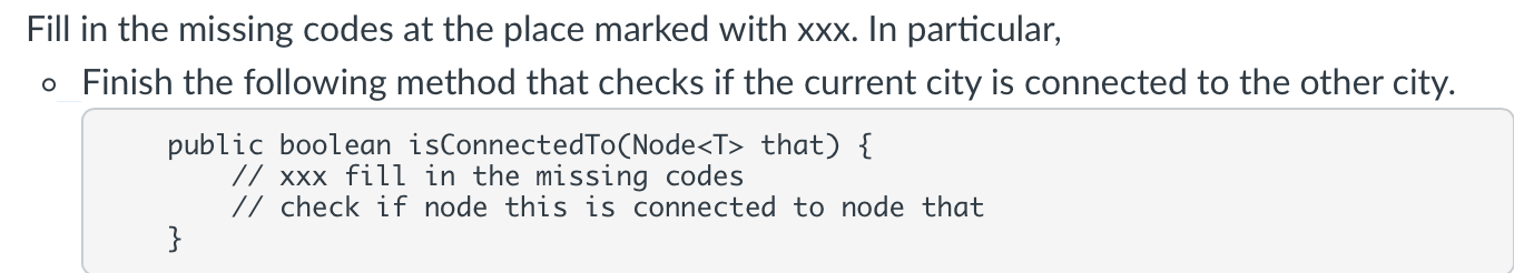 Solved Graph.java import java.util.*; class Node | Chegg.com