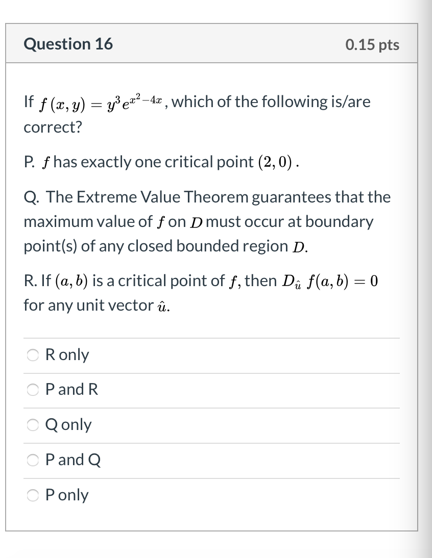 Solved Question 16 0 15 Pts If F X Vex2 4x Whic Chegg Com