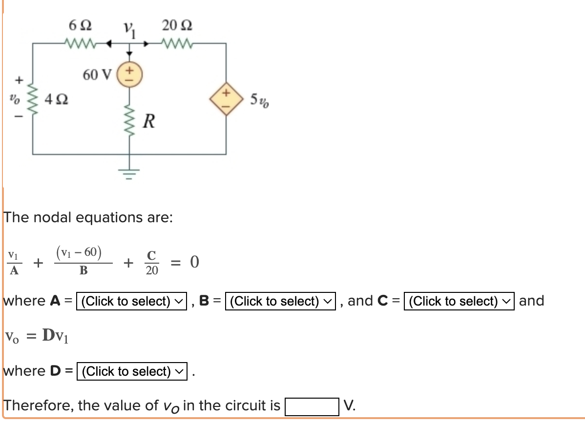 Solved In the circuit given below, R = 22 Ω. Find the value | Chegg.com