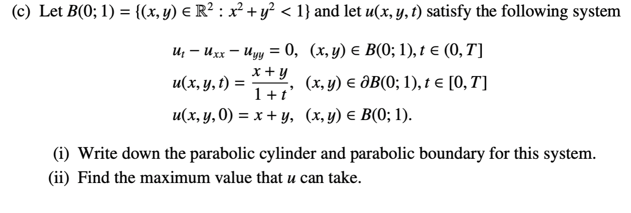 Solved Let B(0;1)={(x,y)∈R2:x2+y2