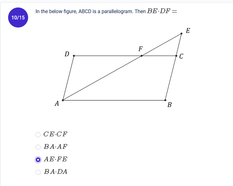 Solved In The Below Figure, ABCD Is A Parallelogram. Then | Chegg.com