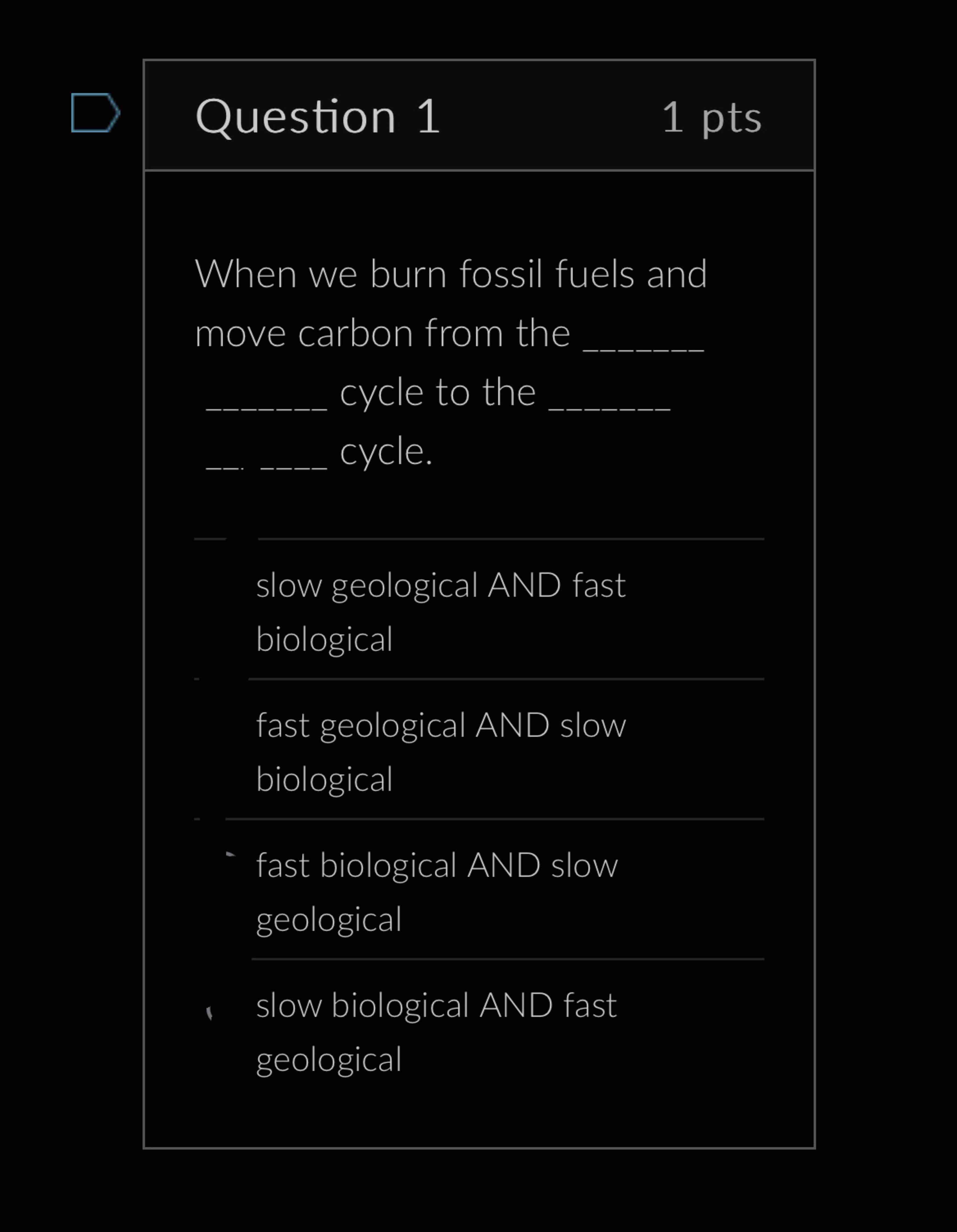 Solved Question 11 ﻿ptsWhen we burn fossil fuels and move | Chegg.com