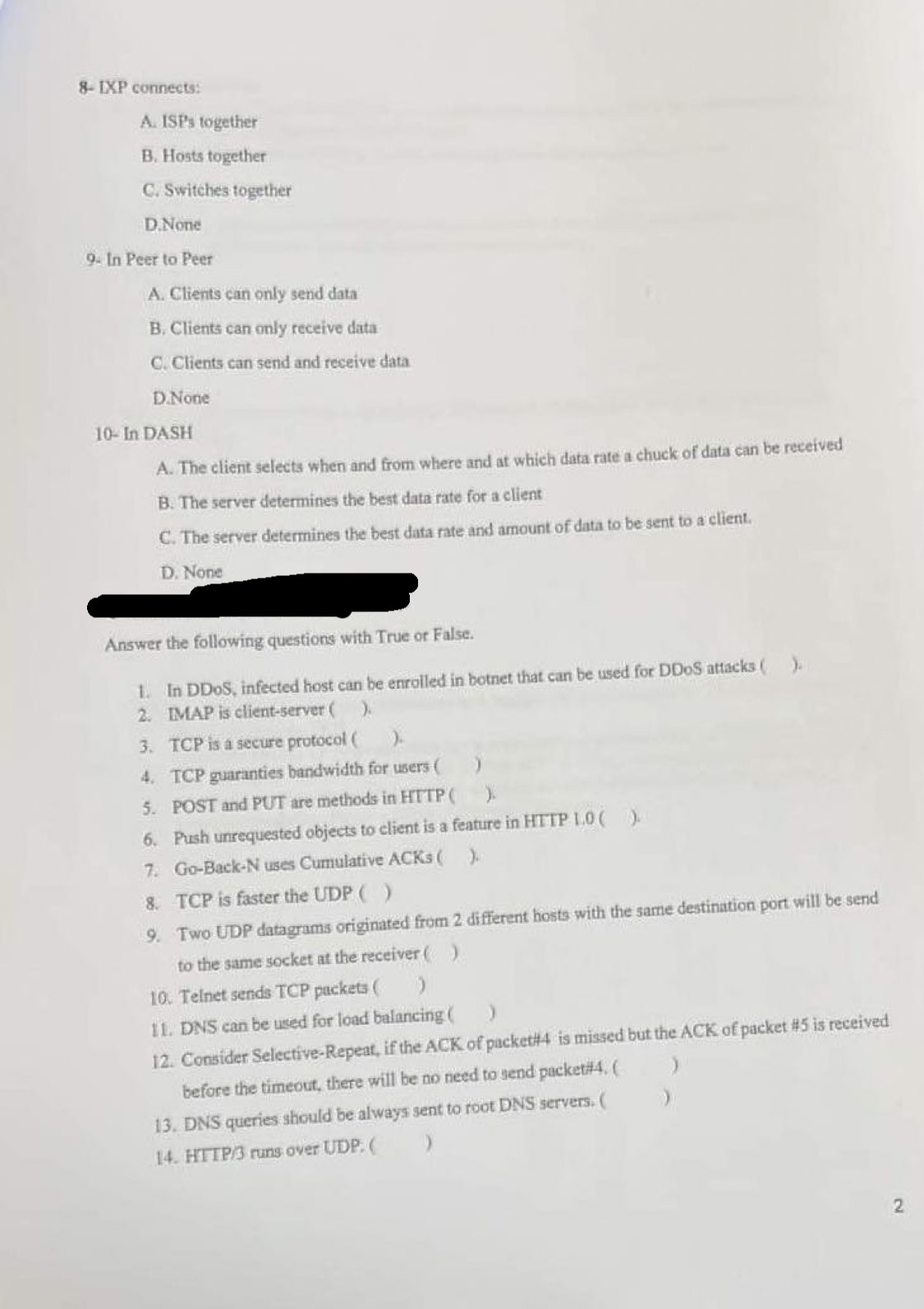 Solved 8- LXP Connects: A. ISPs Together B. Hosts Together | Chegg.com