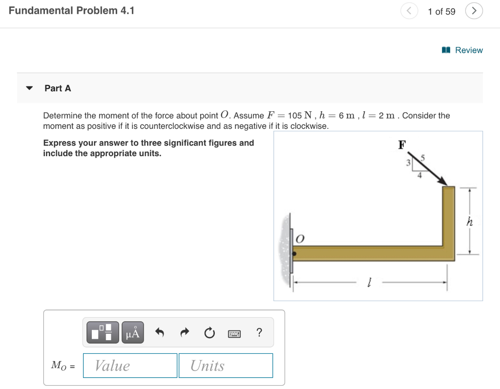 Solved Fundamental Problem 4.1 I Review Part A | Chegg.com