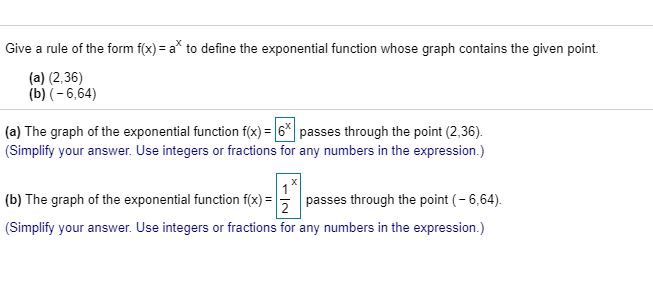Solved Give A Rule Of The Form F X A To Define The Exp Chegg Com