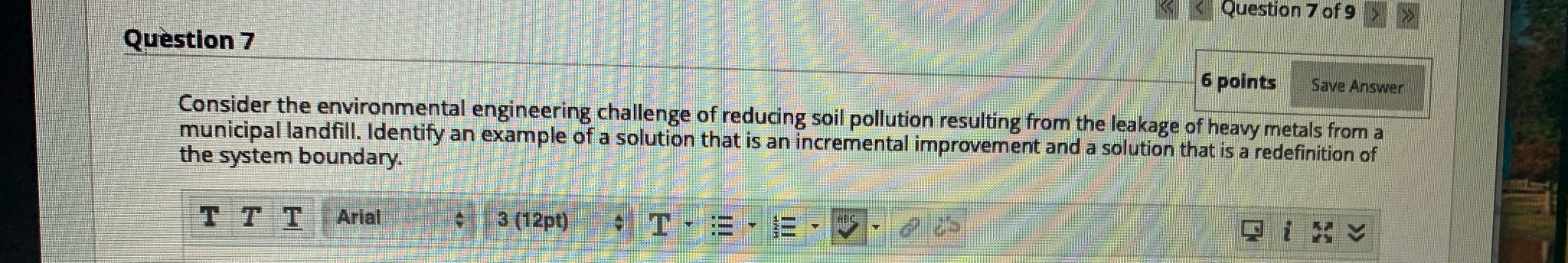 Solved Question 7 of 9 Question 7 6 points Save Answer | Chegg.com