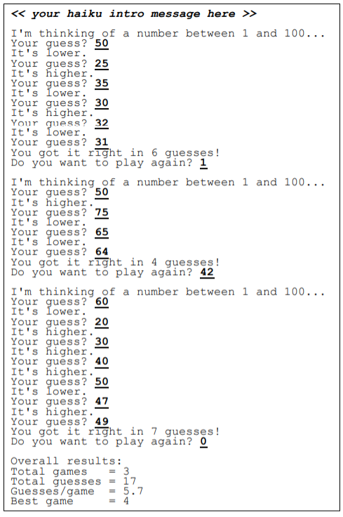 Solved This assignment focuses on while loops and random | Chegg.com