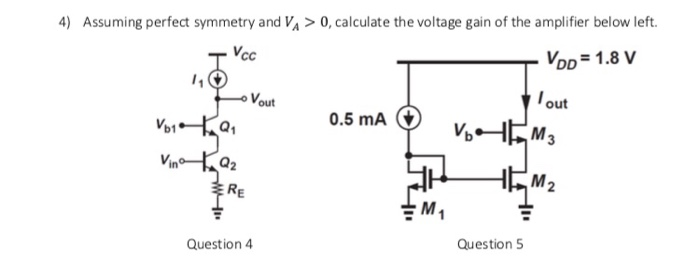 Solved 4) Assuming perfect symmetry and VA > 0, calculate | Chegg.com