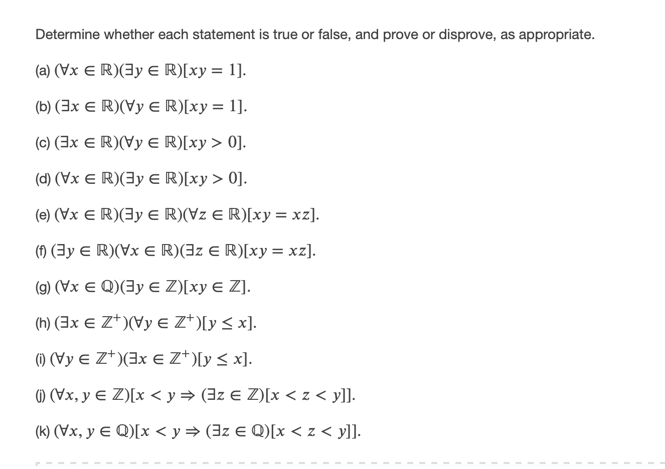 Solved Determine whether each statement is true or false, | Chegg.com