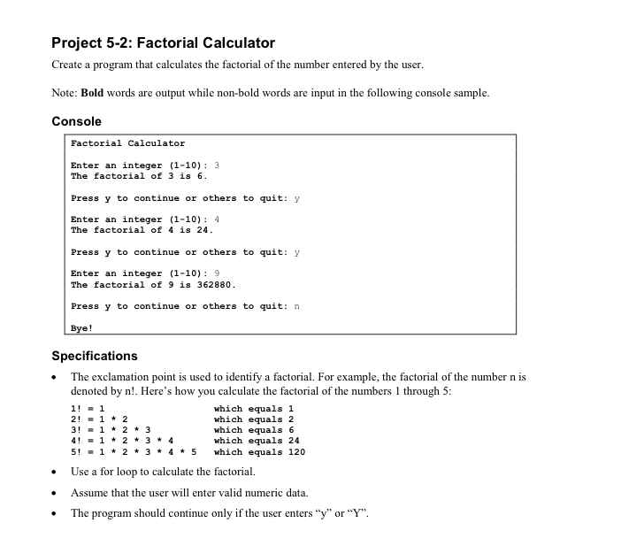 Factorial calculator deals