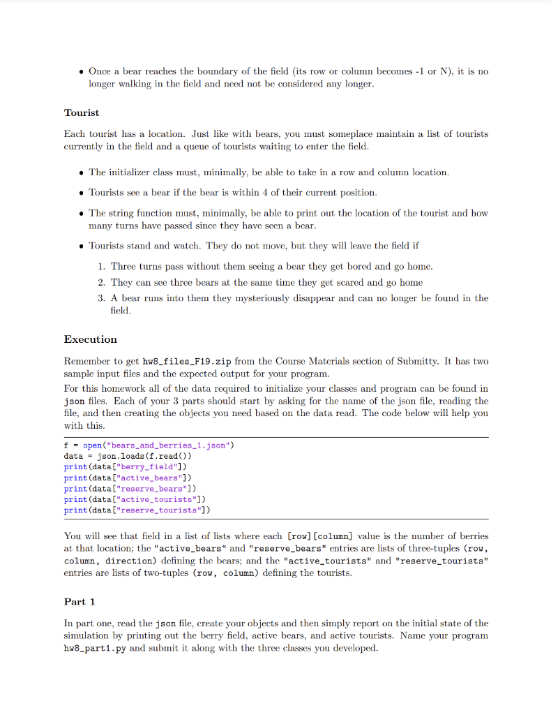 Solved CSCI 1100 Computer Science 1 Homework 8 Bears, | Chegg.com