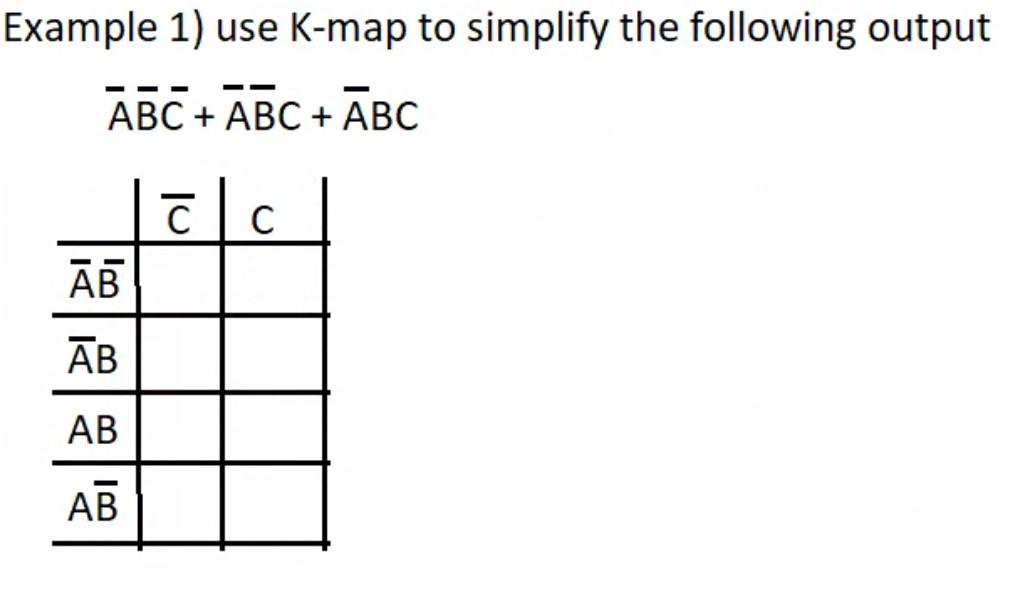 Solved Example 1 Use K Map To Simplify The Following Output Chegg Com   PhpWmoycB