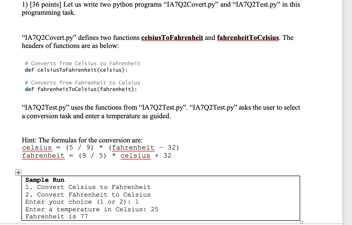 Solved 1) [36 points] Let us write two python programs | Chegg.com