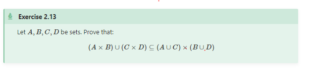 Solved Let A,B,C,D Be Sets. Prove That: | Chegg.com