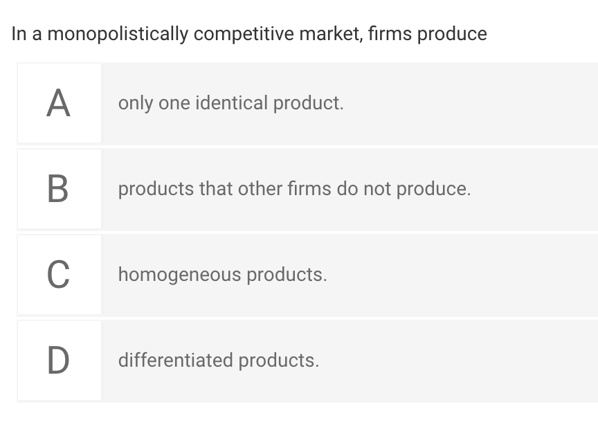 Solved In A Monopolistically Competitive Market, Firms | Chegg.com