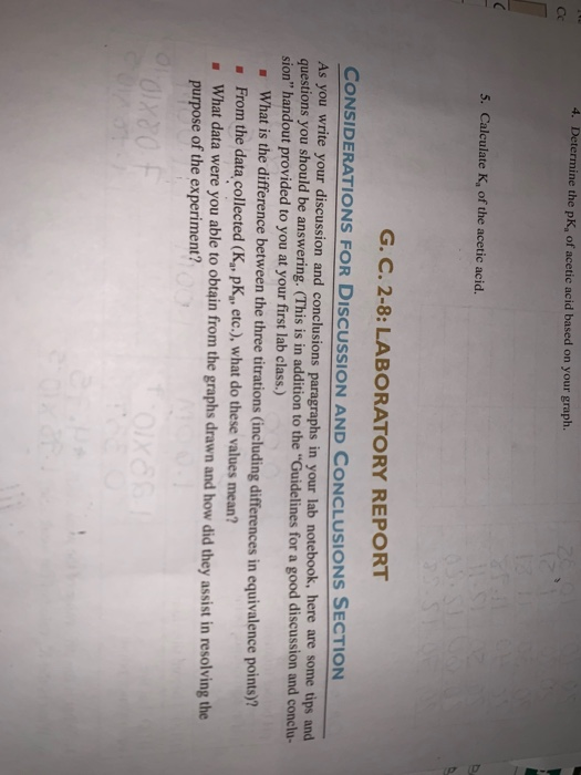 Solved lab report acid base titration using acids HCL 1.M | Chegg.com