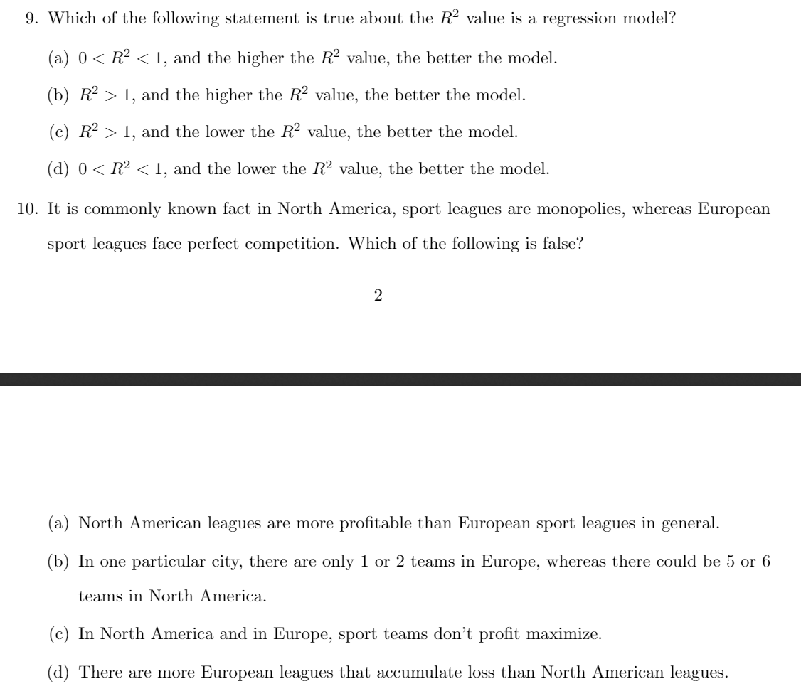 Solved 9 Which Of The Following Statement Is True About The Chegg