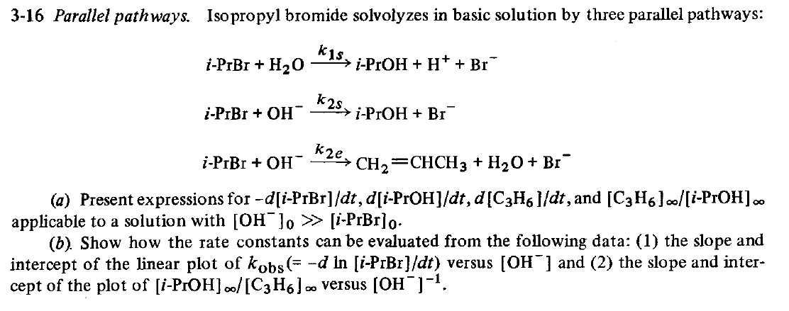 3-16 Parallel pathways. Isopropyl bromide solvolyzes | Chegg.com