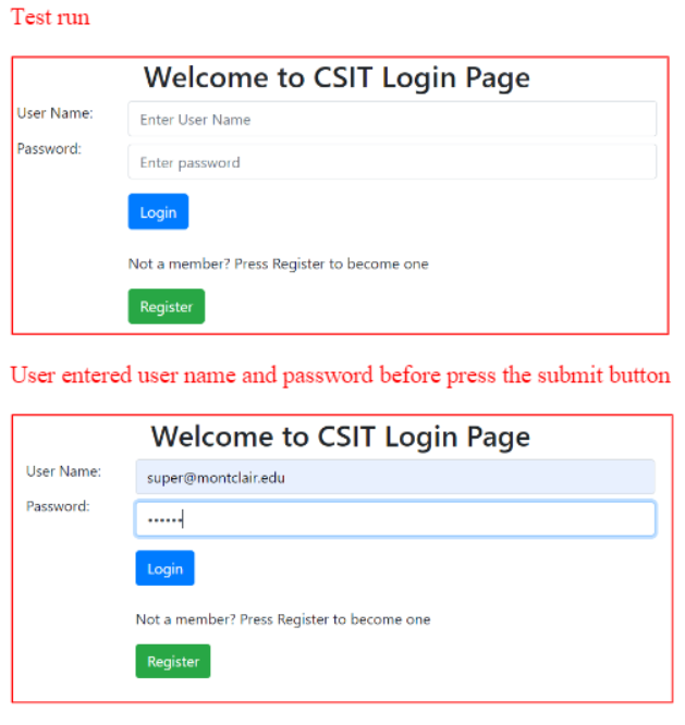 Solved In this homework you will create a login page. You | Chegg.com