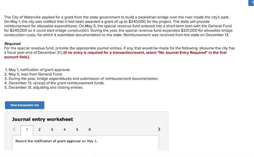 Solved The City of Waterville applied for a grant from the