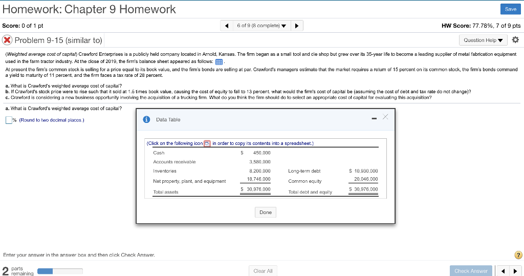 Solved Homework: Chapter 9 Homework Save Score: 0 Of 1 Pt 6 | Chegg.com