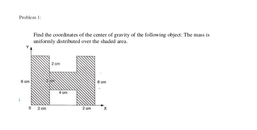 Solved Problem 1: Find the coordinates of the center of | Chegg.com