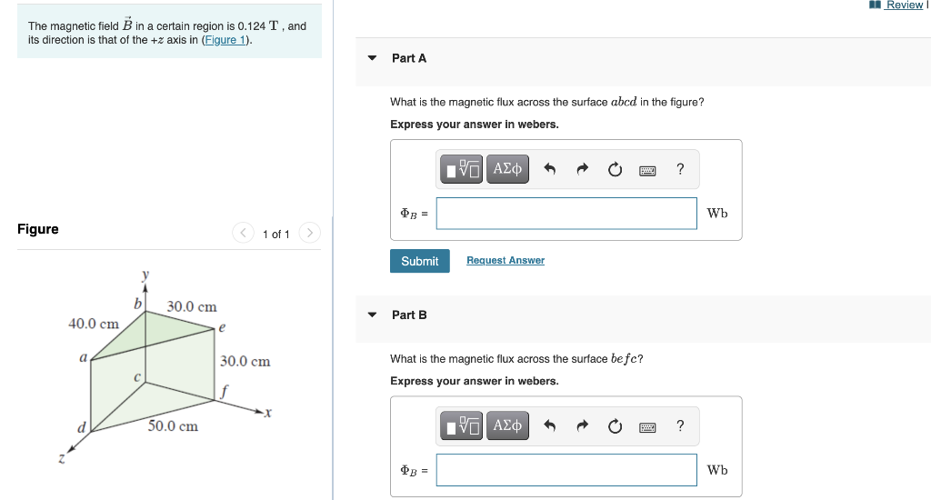 Solved Review The magnetic field B in a certain region is | Chegg.com