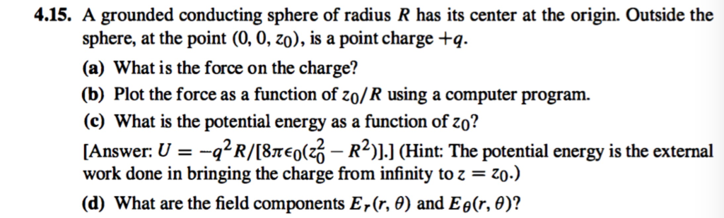 Solved part e) Calculate the surface charge density as a | Chegg.com